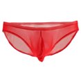 thumbnail image 2 of Slips Bolsa Abultamiento Redes Atractivo Del Hilado De Los Hombres Transpirable T-back L Rojos Sunnimix Ropa interior hombre, 2 of 7