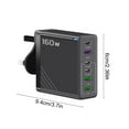 thumbnail image 3 of Qwtwty Home Decor UK Standard Charging Head 3U+3C Six Port Fast Charging Charger 160W Fast Charging Safeties And Overheating Prevention, 3 of 6