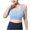 a Blue Everyday bra for women, variant on ATOYSOY Plus Size Everyday Bra Breathable Push Up Underwear Workout Sports Running Gym Yoga Girls Teens Crop Tops Camisoles Front Closure Zipper Comfy Bra Black