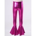 thumbnail image 2 of YEAHDOR Kids Girls Jazz Hip Hop Dance Pants Loose Bootcut Bell Bottoms Gymnastics Yoga Sweatpants Hot Pink 8, 2 of 5