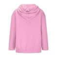 thumbnail image 5 of Oversized Full Zip Hoodie Jackets Womens Fleece Lined Long Sleeve Hooded Sweatshirts Outwear Coats with Pockets (XL, Pink), 5 of 6