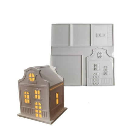 Necvior Easy to Use Silicone Mold for Crafting Plaster Houses Great for Enthusiasts