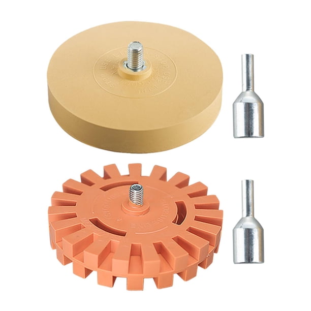 2 genéricos para quitar calcomanías de ruedas con adaptador de taladro. Eliminación de adherencias de vehículos para calcomanías de rayas