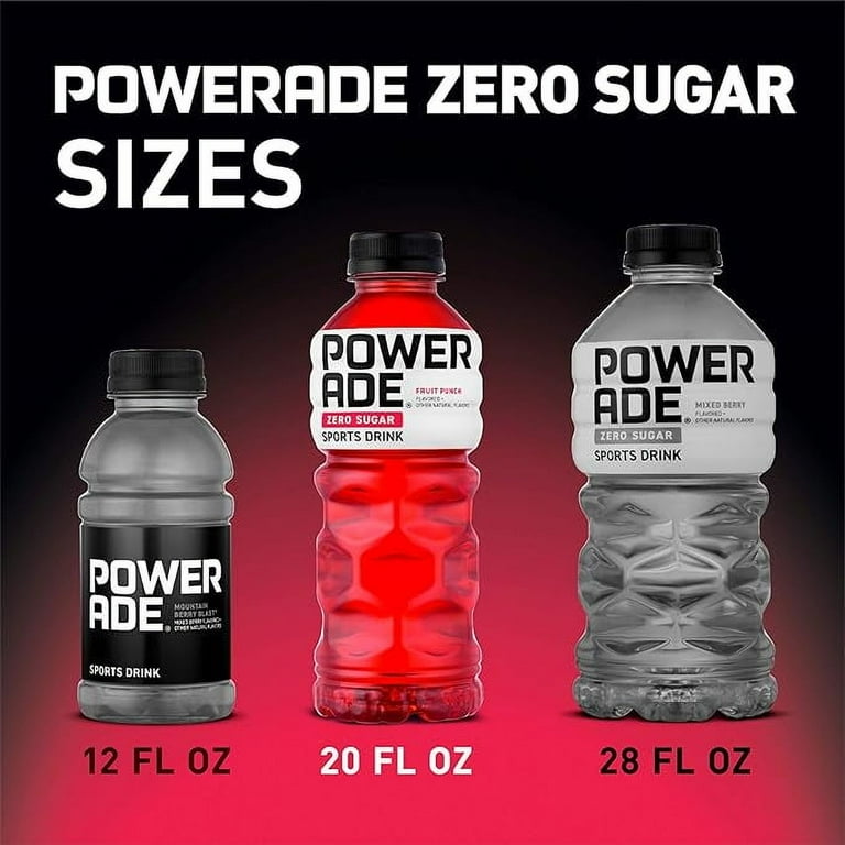 Powerade Zero Electrolyte Sports Drink, Fruit Punch, 20 fl