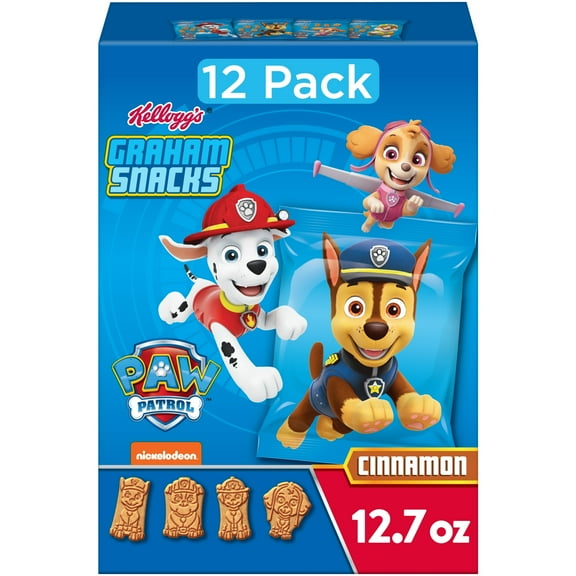 Kellogg's Cinnamon Graham Snacks, Kids Snacks, 12 Count