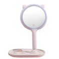 thumbnail image 1 of Makeup Mirror Plastic Rechargeable Vanity Mirror Desktop Mirror with LED Light, 1 of 10