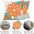 thumbnail image 6 of Orange Flower Pillow Covers 20x20 Inch Set of 2 Fall Throw Pillows Outdoor Waterproof Decor for Living Room Sofa Patio Funiture Garden Floral Polyester Pillow Covers 002N, 6 of 6