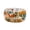Orange, variant on Ruanlalo 300ml Glass Bowl Double Walled Borosilicate Glass Bowl with Dried Flowers Artistic Decorative Soup Dessert Serving Bowl