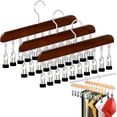 thumbnail image 2 of Closet Organizer with 10 Clips, Space Saving Pants Hanger with Clips, 360° Rotating Vertical Wardrobe Organizer for Skirts, Leggings & Scarves, 2 of 5