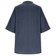 thumbnail image 6 of Linen Shirts for Women 3/4 Sleeve V Neck Blouse Casual Loose Fit for Summer Beach Vacation Comfy Breathable Womens Tops, 6 of 6