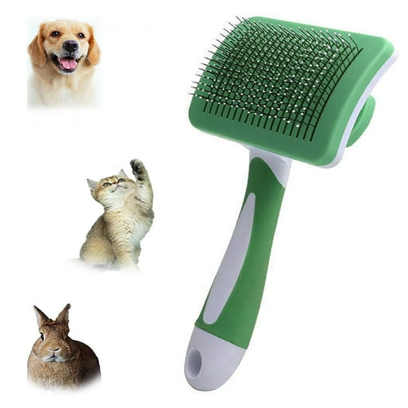 Cat Brush,Self Cleaning Grooming Brushes For Bunny,Dog Shedding Brush,Pet Comb,Easy To Remove Loose Undercoat Of Rabbit,Massaging Tool Suitable For Small Animal(Light Green)
