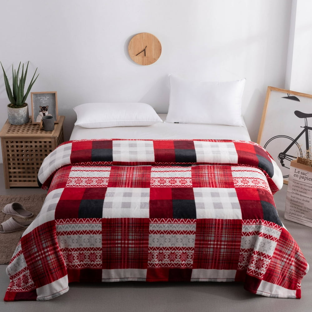 Mainstays Super Soft Plush Blanket, Full/Queen, Patchwork