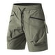 thumbnail image 2 of Ceisia Men's Spring Summer Cargo Shorts - Solid Gift Color Elastic Waist Drawstring Multi-Pocket Casual Shorts, 2 of 9