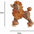 thumbnail image 4 of Leander Snail Brooches and pins for women, Sparkling Cubic Zirconia & Pearl Copper Pin, 2.36" Long Clasp Design Playful Jewelry Brooch, 4 of 6