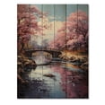 thumbnail image 3 of Designart "Cherry Blossom Asian beauty I" Asian Print on Natural Pine Wood, 3 of 5