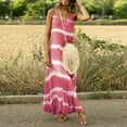 thumbnail image 2 of Henpk Summer Dresses for Women Striped T Shirt Dress Casual Midi Dress Short Sleeve Sundress with Pockets Casual Sleeveless Gradient Tie-Dye Striped V Neck Loose Maxi Dress(S-5Xl) Pink XXL, 2 of 3