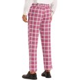 thumbnail image 3 of Lars Amadeus Plaid Dress Pants for Men's Slim Fit Flat Front Checked Chino Trousers, 3 of 4