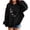 Black, variant on Shadoumai Girls Stylish Long Sleeve Casual Pullover Hooded Sweatshirt Soft Fabric Warm Autumn Daily Outerwear for Kids, Girls Stylish Autumn Hooded Sweatshirt