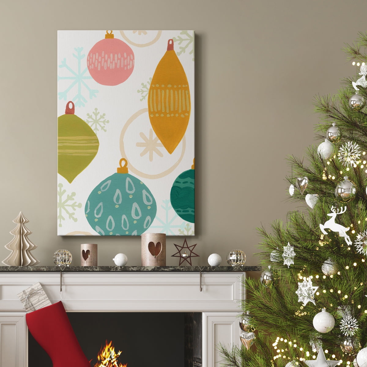 Modern Holiday Collection B- Gallery Wrapped Canvas
