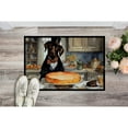 thumbnail image 2 of Carolines Treasures DAC1790MAT 18 x 27 in. Unisex Chocolate Lab Fall Kitchen Pumpkins Doormat, 2 of 5