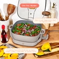 thumbnail image 2 of Beautiful 5-in-1, 12" x 12" Detachable Electric Skillet with EverGood™ Ceramic Nonstick Coating, Porcini Taupe by Drew Barrymore, 2 of 14
