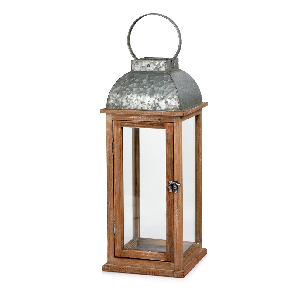 Better Homes & Gardens Galvanized Hood Lantern Piller Candle Holder