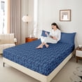 thumbnail image 4 of Feelyou Western Damask Teen Queen Sheet Sets, Blue Hippie Snake Bed Set, 4pcs, 4 of 7