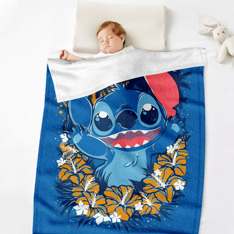 Cute Lilo Stitch Cartoon Throw Blanket for Kids Adults, Fluffy Cozy Throw  Blanket, Durable All Season Blanket for Bed Couch Travel Kids Teens Gift  60x80Inch(150*200cm) 