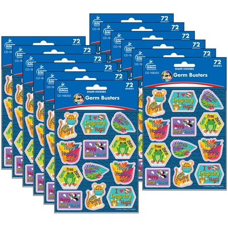 UPC: 0194629109739 | (12 Pk) Germ Busters Shape Stickers One World