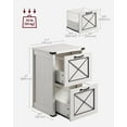 thumbnail image 5 of VASAGLE File Cabinet, Filing Cabinet with 2 File Drawers, Printer Stand, Fit A4, Letter Size, Hanging File Folders, for Home Office, Study, Rustic White, 5 of 7