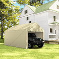 thumbnail image 2 of Gaptain W10×L20Ft Heavy Duty Steel Carport Portable Garage with Removable Sidewalls,Wateproof&Anti-Sunburn&Adjustable Height,Beige, 2 of 7