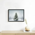 thumbnail image 3 of Nawypu Winter Wall Art For Living Room/Bedroom, Canvas Bathroom Decor Wall Art Kitchen Office Framed Wood Oil Painting Picture, Christmas Forest Snowy Pine Tree Snowflake, 3 of 4