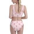thumbnail image 3 of Daiia Poodle Dog printed 2 piece Swimsuit Bikinis for Women High Waisted Racerback Bathing Suits Summer Tummy Control Scoop Neck Swimwear-Large, 3 of 8