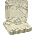 thumbnail image 1 of MARBLE DESIGN PAPER PLATES | Square Dinner Plates | Fancy Wedding Plates | Marble Collection | 10.25" | 18 PC | Silver, 1 of 1