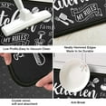 thumbnail image 6 of Kitchen Rugs and Mats, Non-Slip Washable Anti-Fatigue Kitchen Mats 2 Pieces Black Kitchen Carpet Floor Comfort Mats for Kitchen Sink Front Two Piece Set, Black 17x30+17x47inch, 6 of 6