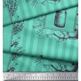 thumbnail image 2 of Soimoi Green Rayon Fabric Mortar And Pestle,Lavender & Stripe Decor Fabric Printed Yard 42 Inch Wide, 2 of 3