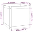 thumbnail image 2 of vidaXL Garden Planters 2 pcs Black 23.6"x23.6"x23.6" Solid Wood Pine, 2 of 8