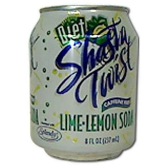 Shasta Twist Zero Sugar Lemon Lime Soda 48 Packs 8 Ounce
