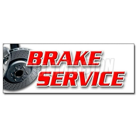 SignMission D-36 Brake Service 36 in. Brake Service Decal Sticker - Car Auto Repair