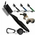 thumbnail image 2 of Ruiboury Golf Club Brush Portable Handheld Replacement Double-sided Ball Shoe Brushes Orange Lidless 1Set, 2 of 6