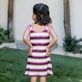 thumbnail image 5 of Barbie Toddler Girls Dresses Hot Pink Striped Letter Print Sleeveless A Line Sundress Sizes 3-4 Years, 5 of 10