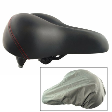 Lumintrail 10.5" Wide Comfort Bicycle Cruiser Saddle with Built-in Protective Cover Suspension Bike