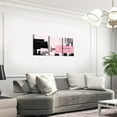 thumbnail image 3 of Hieng Pink Grey Black Canvas Wall Art for Living Room Abstract Modern Picture Wall Decor for Dining Room Bedroom Bathroom Wall Art Kitchen Print Painting for Home Decor（Only canvas）, 3 of 6