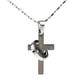 thumbnail image 2 of Crucifijo Cruz jinwen 316L Colgante de acero inoxidable Collar de parejas 24'' negro, 2 of 8