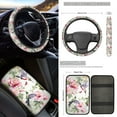thumbnail image 3 of Jeiento Hummingbird Car Seat Cover Full Set, Universal Fit Seat Covers for Car Front Rear Cover, Floral Floor Mat Center Console Pad Safety Belt Pad for Women Men, Removable, 3 of 8