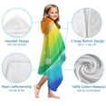 thumbnail image 7 of Rainbow Tie Dye Wave Pattern Hooded Bath Towel，60"x35" for Ages 3 To 12 Kids, Quick Dry Lightweight Soft Microfiber Hood Beach Towel Cover Up for Kids, 7 of 7