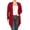 Burgundy, variant on Women's Plus Size Casual Draped Open Front Long Sleeves Solid Cardigan