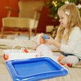 thumbnail image 3 of Inflatable Swimming Pool Transparent Blue PVC 2Pcs 23.6x17.7x5.9in For Inflate Tray, 3 of 7