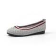 thumbnail image 4 of WQJNWEQ Women's Flats Shoes Leisure Fly Weaving Mesh Surface Round Head Shallow Mouthable Slip-on Comfort, 4 of 7