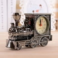 thumbnail image 2 of Retro Train Table Clock - Vintage Engine Novelty Locomotive Alarm Clock Creative Desktop Decoration (Gray), 2 of 5